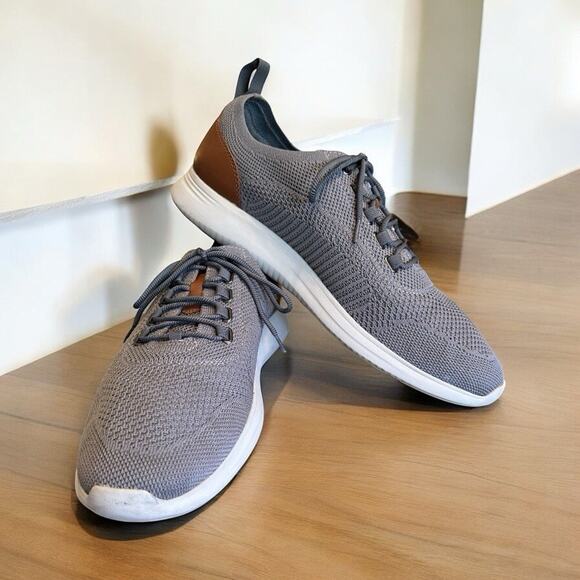 Johnston & Murphy Amherst Knit U-Throat Men's Sz 11M Gray Shoes (25-3437) - Picture 1 of 7